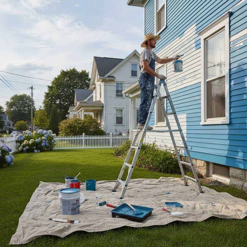 Outdoor Stairs Painting